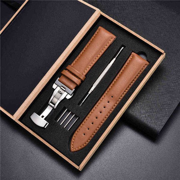 

soft leather watch straps for samsung galaxy gear s3 business strap bracelets men women watchbands 18mm 20mm 22mm 24mm h1123, Black;brown