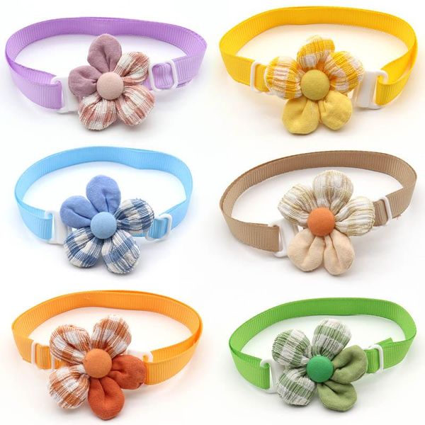 

50/100 pcs dogs pet grooming accessories spring flower design bow ties necktie supplies dog collar tie apparel