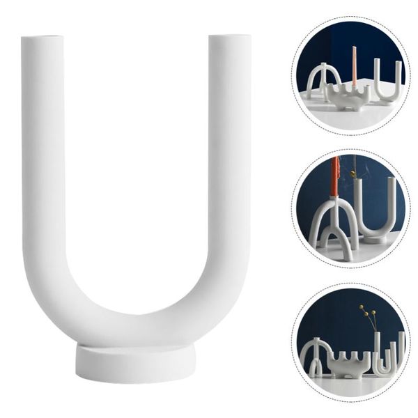 

candles 1pc simple candlestick decor romantic candle stand geometric candleholder white