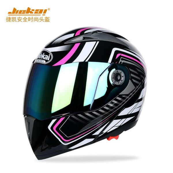 

motorcycle helmets jiekai motorbike helmet flip up with inner safety sun visor double lens modular motocross full face dot