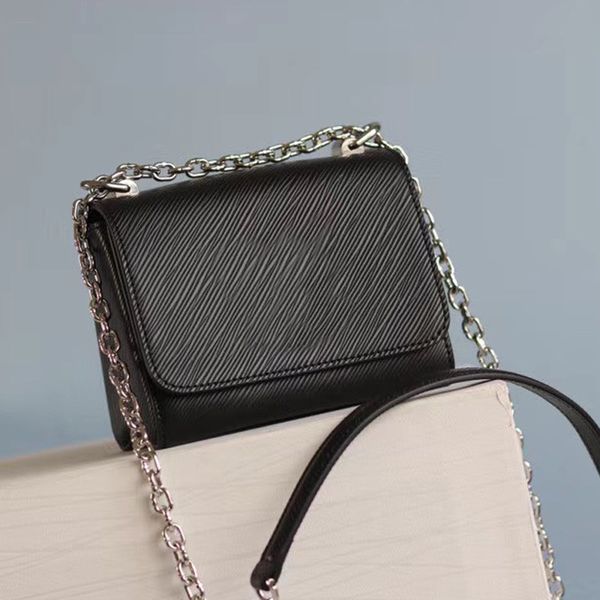 

mini handbag purse twist design crossbody bag wave pattern genuine leather fashion chain shoulder bags flap messneger pocket