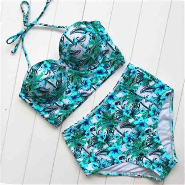 

women floral bikini push-up padded bra swimsuit high wiast bathing suit 2pcs baby set swimwear s-2xl, White;black