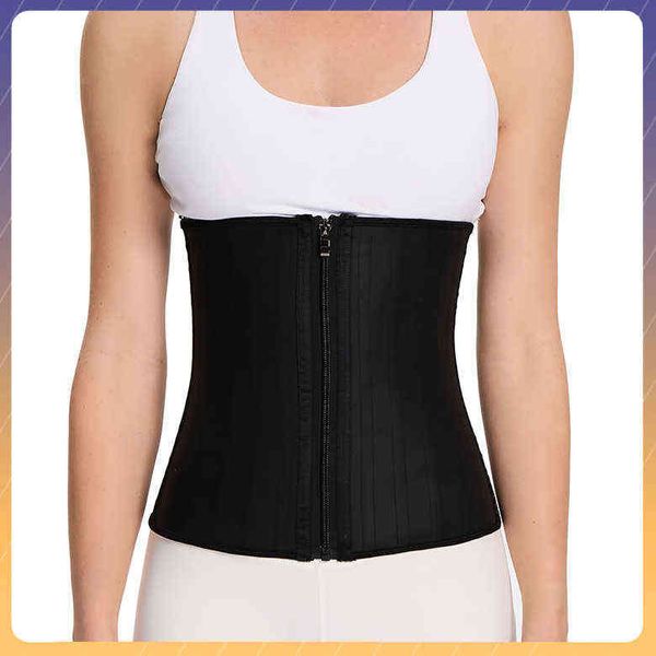 

waist tummy shaper sport belt summer waistband latex smooth body shaping garment zipper waist closure sports 25 bone abdominal band