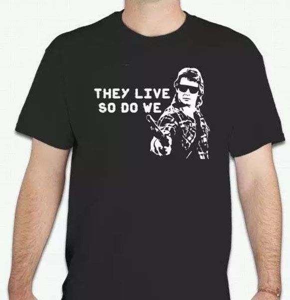 

they live so do we rowdy roddy piper nwo t shirt tee, White;black