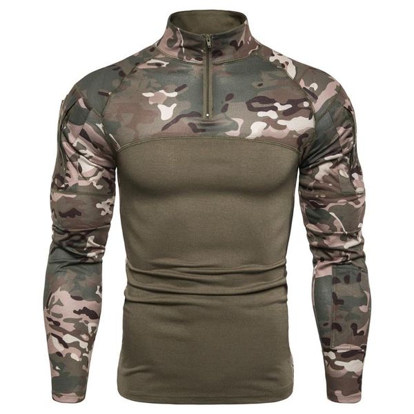 

men's hoodies & sweatshirts zogaa mens camouflage tactical military clothing combat shirt assault long sleeve tight t army costume, Black