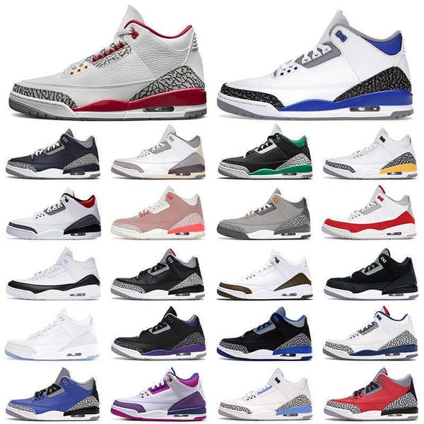 

cardinal red 3s men basketball shoes 3 jumpman fragment tinker hatfield georgetown true racer blue cement mens trainers fashion outdoor, Black