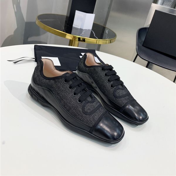

2022matching color vintage tweed lace-up flat square casual shoes sandals versatile loafers fashionable low-heeled women shoes, Black