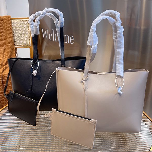 

2021 black tote bag leather waterproof large capacity shopping bag fashion designer shoulder bag women's purse