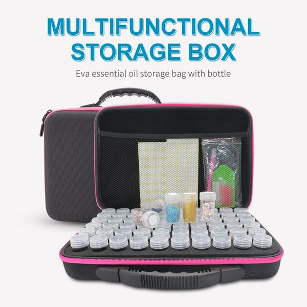 

duffel bags 15/30/60/120 bottles 5d diamond painting accessories tools storage box carry case multifunctional essential oil bag with bottle