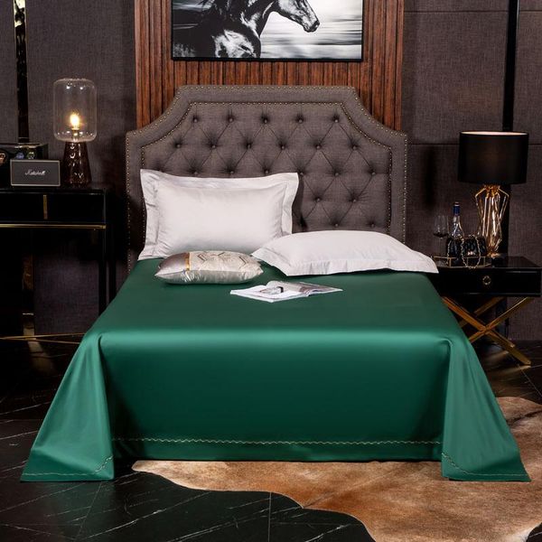 

sheets & sets satin silk fitted sheet high-end mattress cover pure cotton color 1.2/1.5/1.8m bedding set luxury queen king size bed skirt