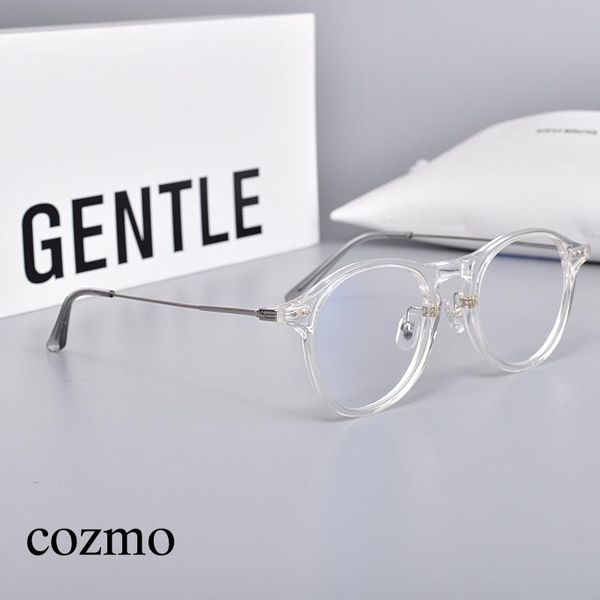 

fashion sunglasses frames round frame women eyeglasses gm glasses cozmo myopia men reading plain glass spectacles, Black