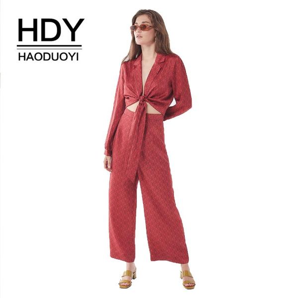 

women's pants & capris hdy haoduoyi satin paisley wide-leg pant for female fashion beautiful party simple casual split, Black;white