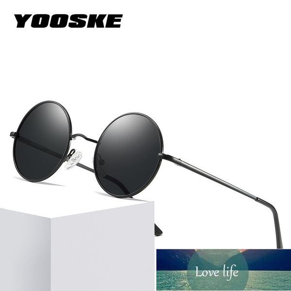 Yooske Polarized Sunglasses Homens Metal Pequeno Redondo Vintage Vintage Óculos de Sol Retro John Lennon Óculos Mulheres Marca Condução Eyewear Preço de Fábrica Especialista Qualidade