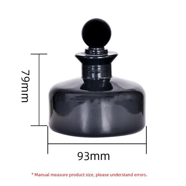 

100pcs/lot 200ml empty fragrance bottle shiny black glass perfume bottles liquid essential oil storage & jars