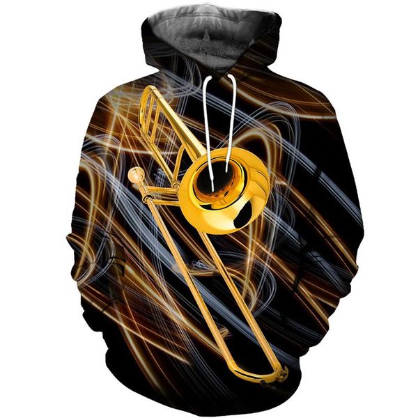 

men's hoodies & sweatshirts the most fashionable magic music series hoodie sweatshirt casual street hip-hop harajuku zipper, Black
