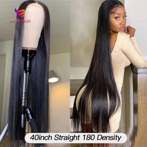 

lace wigs 38 inch straight front human hair for women 13x4 frontal wig 4x4 long brazilian closure, Black;brown