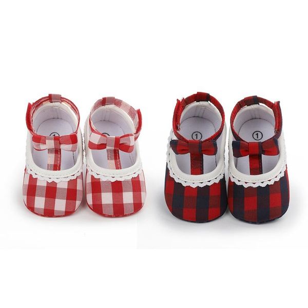 

first walkers baby shoes girls spring autumn warm plaid