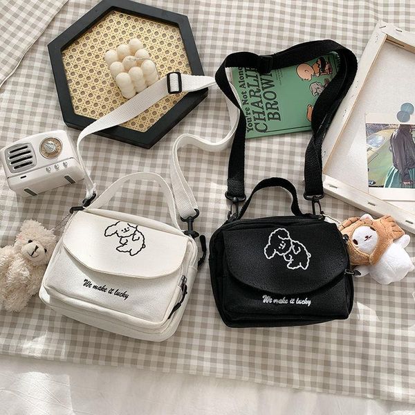 

tea party korean ins japanese harajuku partysu canvas bag vintage style small ulzzang girl's crossbody cosmetic bags & cases