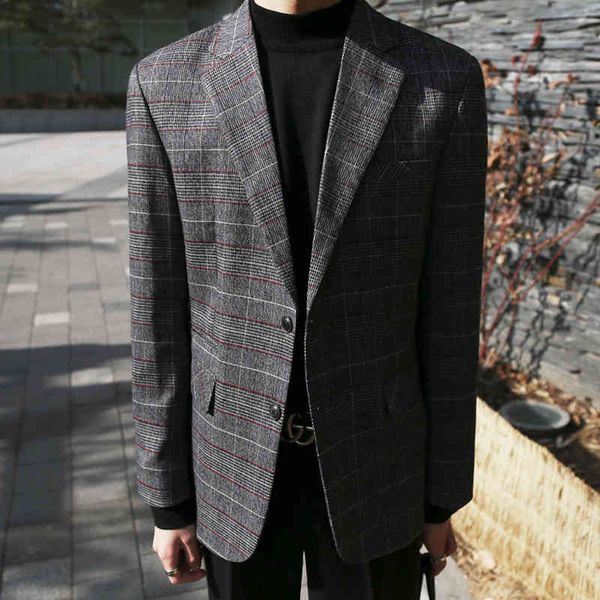 

men's suits & blazers striped men's suit with long korean sleeve 64vo, White;black