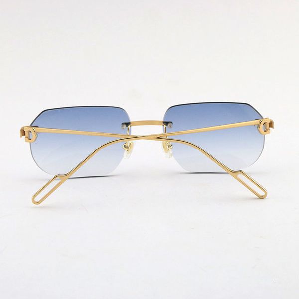 

sunglasses fashionable sun frames male selling fashion metal uv400 protection rimless 18k gold and female sun glasses shield retro design su, Black