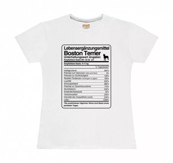 

t-shirt womens dose boston terrier life supplements by siviwonder, White;black