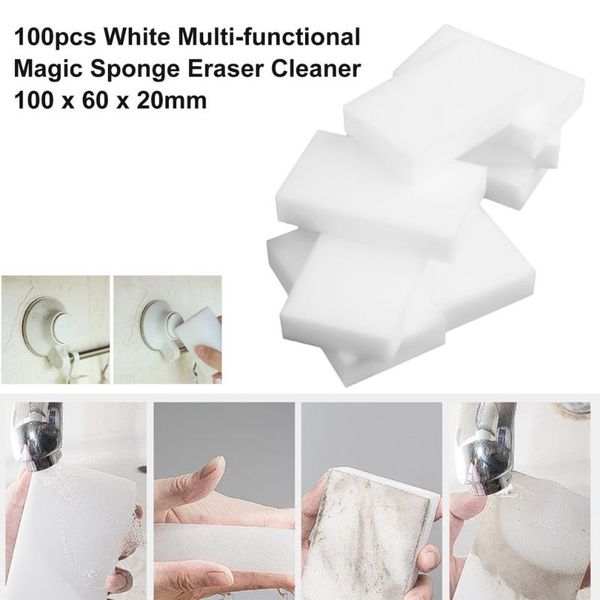 

cleaning cloths 100pcs white multi-functional magic sponge eraser cleaner 100 x 60 20mm can csv