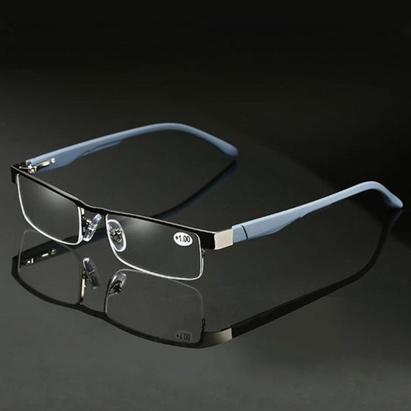 

sunglasses anti-blue light presbyopia glasses for men and women high-grade metal half-frame anti-fatigue middle-aged, White;black