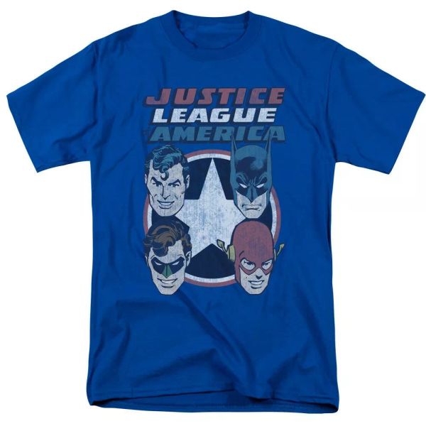 

Justice League Four Stars T-Shirt DC Comics Sizes S-3X NEW, White;black