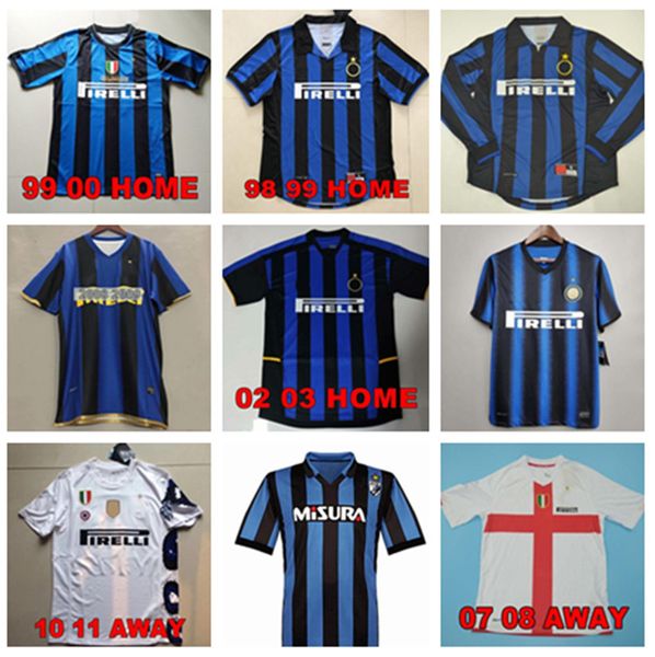 

2000 2002 2007 inter ronaldo batistuta retro soccer jersey 20 recoba 1+8 zamorano 10 adriano ibrahimovic cambiasso footba, Black;yellow