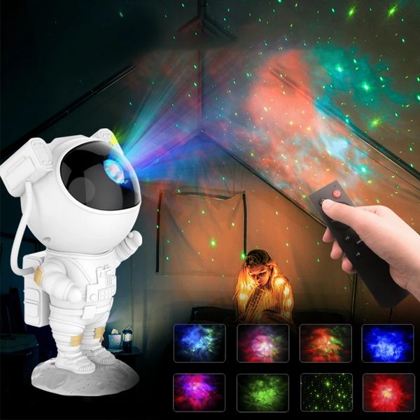 Novità Astronauta LED Luce notturna Galaxy Stellata Stella Lampada per proiettore Lampade per proiezione Camera da letto per bambini Regali di illuminazione decorativa per la casa