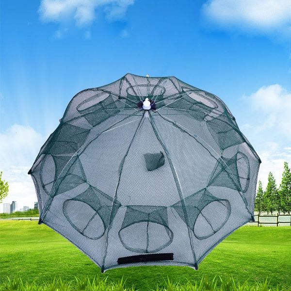 

fishing accessories 4-20 hole automatic net nylon foldable device fish shrimp small casting equipmentp
