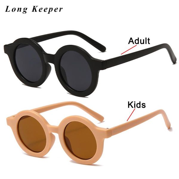 

sunglasses retro parent-child round men women uv400 for boy girls toddler baby cute kids sun glasses family travel gafas de sol, White;black