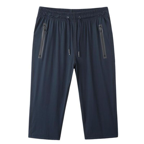 

men's shorts plus size summer breeches thin nylon length trousers male 8xl 9xl board quick drying beach black long, White;black