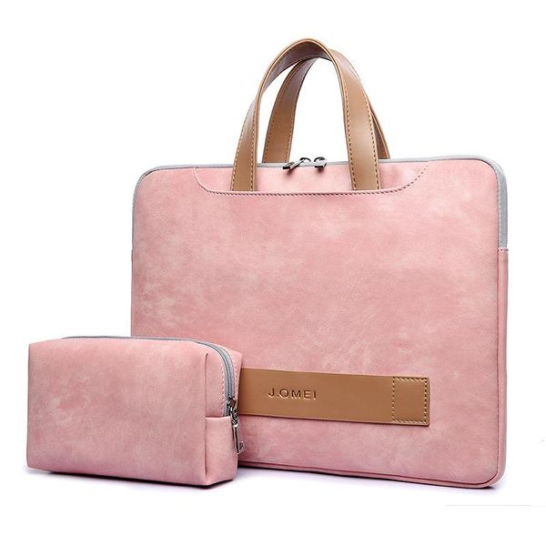 

briefcases 2021 fashion women lapbag portable ultrathin computer handbag woman briefcase pu leather notebook bags for ipad dell hp acer