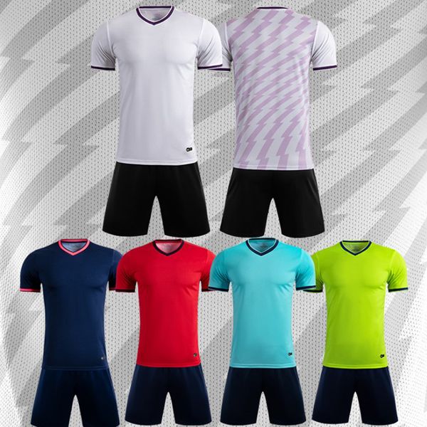 

men kid soccer jerseys sets , football jersey shorts clothes , youth survetement football uniforms kit suits red diy print m8629, Black