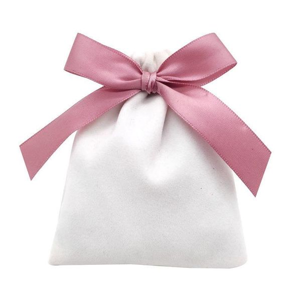 

storage bags fy64 10 pcs/lot arrival custom-made logo pink jewelry velvet ribbon gift eyelashes makeup lipstick drawstring pouches