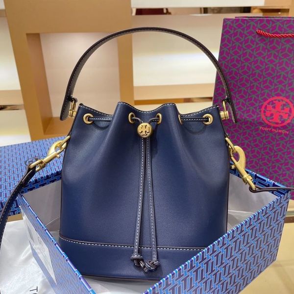 

qingshe 2021 new bag women's fashion casual old flower bucket one shoulder messenger bag hand wallet ysj