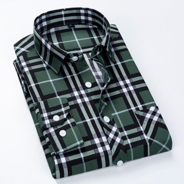 

men's casual shirts plaid shirt long-sleeved slim business, White;black