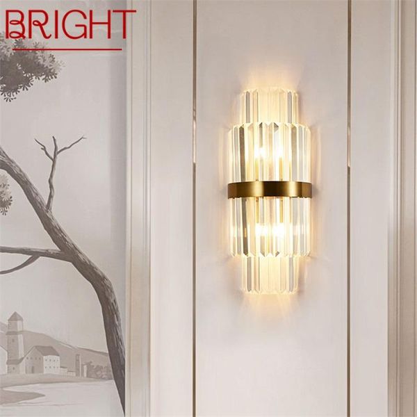 

wall lamps bright simple lamp modern led indoor crystal light sconces fixtures decorative for home bedroom