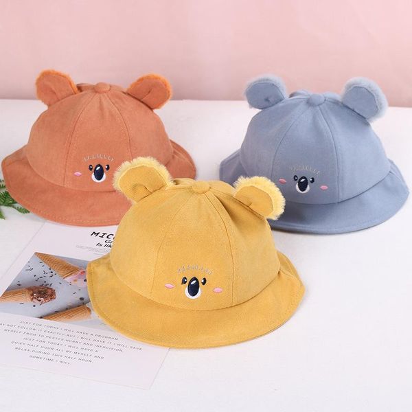 

caps & hats w185 6-24 month baby girl boy spring autumn winter hat wide brim bucket infant boys girls cotton warm cap, Yellow