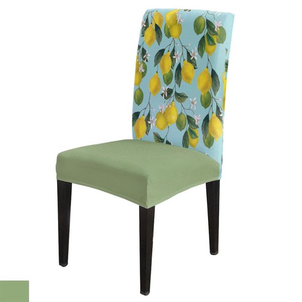 

chair covers dining room cover yellow green leaf fruit table chairs for kitchen tablecloth home decor