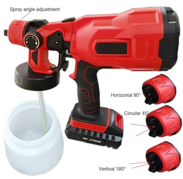 

professional spray guns 800ml cordless electric gun with battery household disinfection sterilization portable paint sprayer 18v