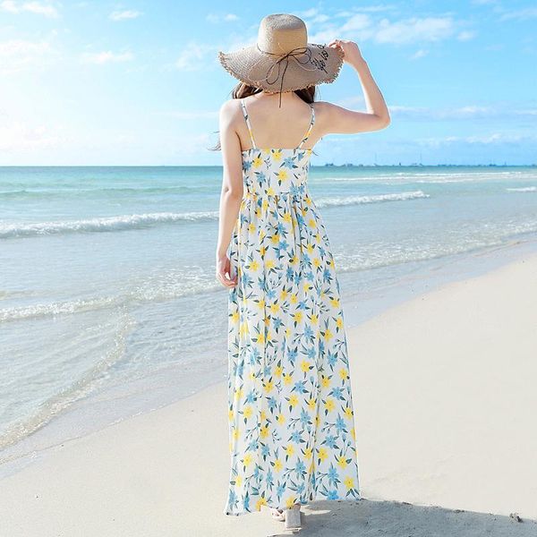 

casual dresses suspender chiffon dress in summer 2021, Black;gray