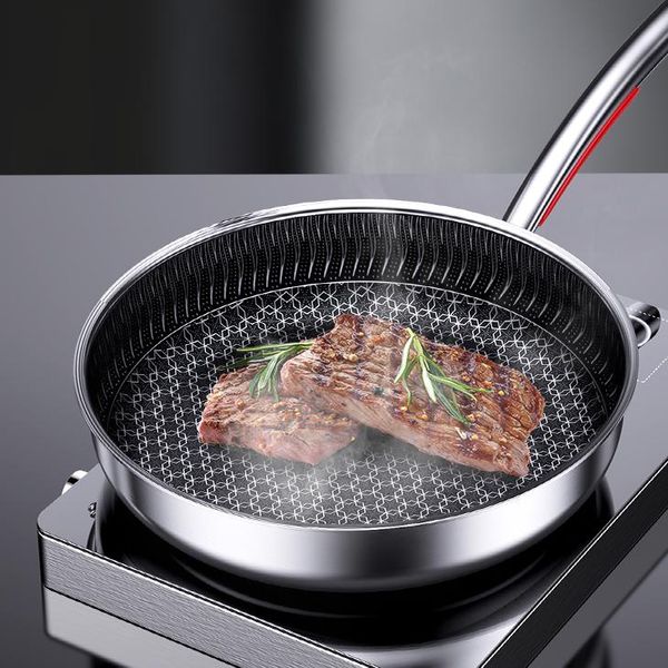 

frying large pan cooking nordic steak skillet stainless steel baking round no oily smoke kookgerei home products dh50jg pans