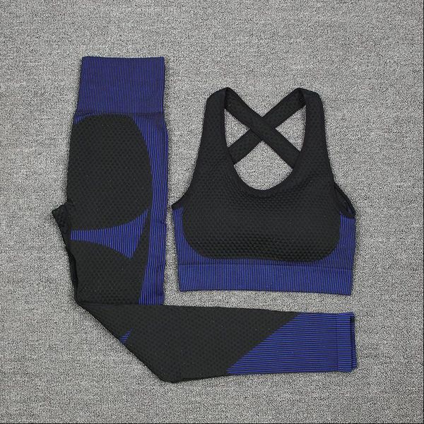 

two piece set tracksuit women tracksuits push up bra solid fitness seamless leggings clothes, Gray