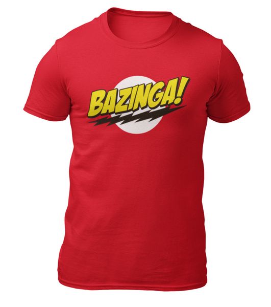 

T-shirt-Big Bathroom theory Bazinga-t-shirt -, White;black