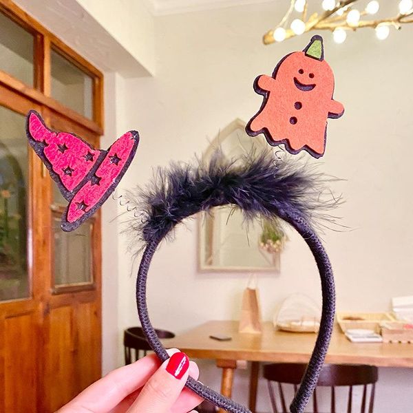 

hair clips & barrettes spoof halloween headband accessories for women cute ghost spider horror evil skull pumpkin jewelry wholesale, Golden;silver