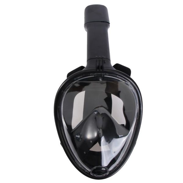 

silicone snorkeling mask practical diving full face design snorkel equipment for men - size s/m (black) masks