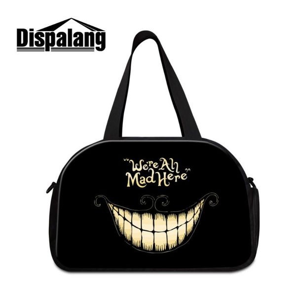

duffel bags dispalang brand women gym bag cool skull print luggage travel large capacity outdoor travelling portable