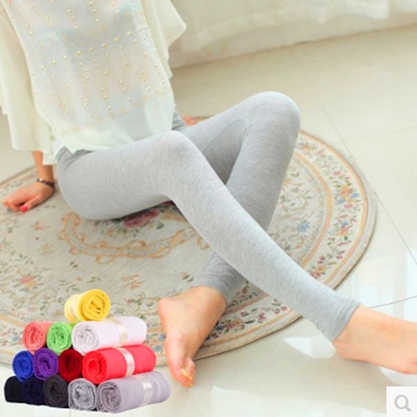 

spring new modal women's outer leggings candy slim fit capris, Black